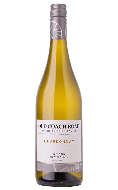 Bottle of Old Coach Road Nelson Chardonnay on a transparent background