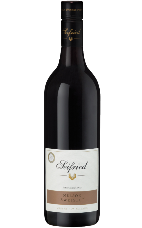 Bottle of Seifried Nelson Zweigelt Cellar Release on a transparent background